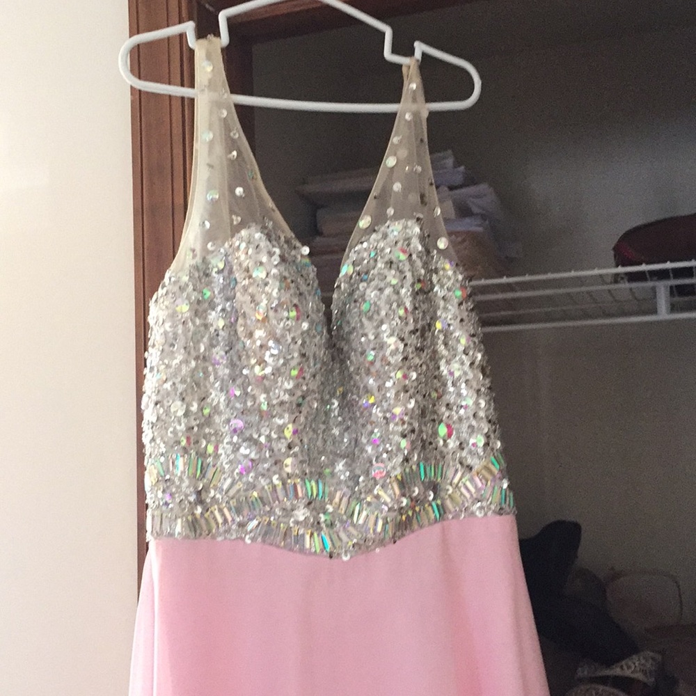 Light pink prom dress